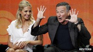 Sarah Michelle Gellar and Robin Williams