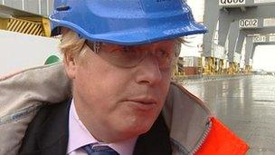 Boris Johnson at London Gateway