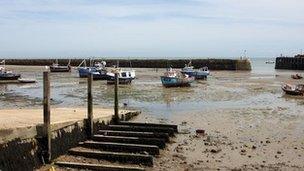 Boats in Folkestone Harbour