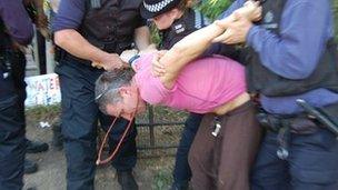 Man being arrested