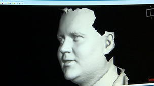 3D image of a man's face