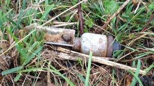 Suspected WWII grenade in Wiltshire