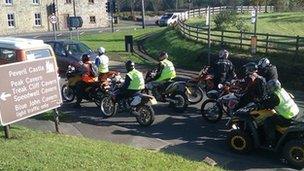 TRF riders in the Peak District