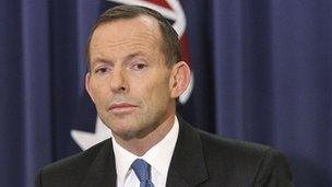 Opposition leader Tony Abbott