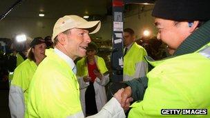 Tony Abbott talks to employees at JBS on 5 August 2013 in Brisbane, Australia