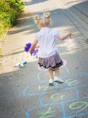 girl playing out