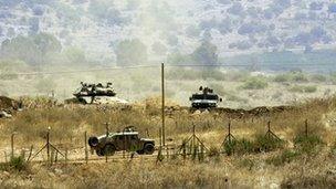 File photo - Israeli troops on border