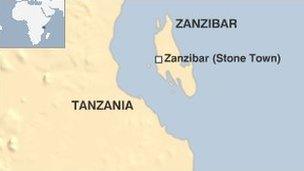 Map of Zanzibar