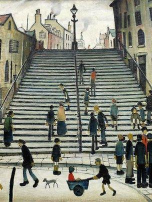 LS Lowry's Black Steps, Wick painting