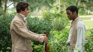 Benedict Cumberbatch and Chiwetel Ejiofor in 12 Years a Slave