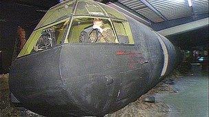 Glider cockpit from the D-Day Museum exhibit