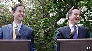 Nick Clegg and David Cameron in 2010