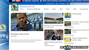 Blackburn Rovers website