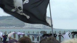 Campaign flag and bunting