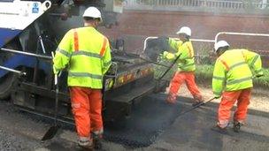 Resurfacing work in Sheffield