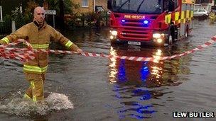 Flooding on Canvey Island