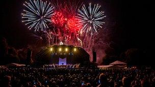 Fireworks as part of Liverpool festival