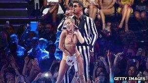 Miley Cyrus and Robin Thicke