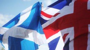 Saltire and union flag