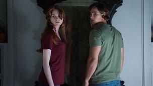 Karen Gillan and Brenton Thwaites in Oculus