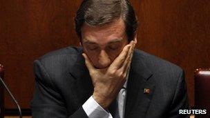 Portugal's Prime Minister Pedro Passos Coelho during a no-confidence session at the parliament in Lisbon 18 July, 2013.