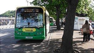 Guernsey buses at St Peter Port terminus