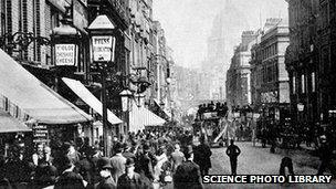 Fleet St London in the 1880s