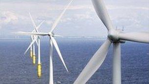 RWE npower renewables offshore wind farm off the coast of north Wales