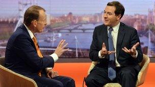 George Osborne on the Andrew Marr Show