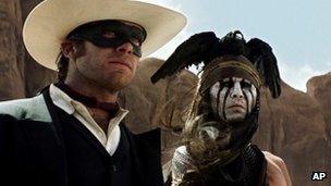 Armie Hammer and Johnny Depp in The Lone Ranger