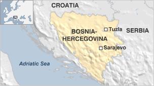 Map of Bosnia-Hercegovina