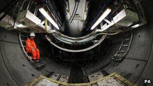 Crossrail construction site in East London