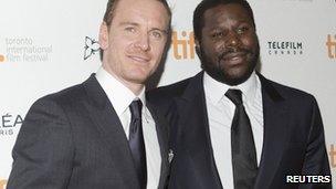 Michael Fassbender, left, and Steve McQueen, right