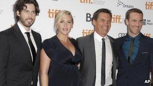 Jason Reitman, Kate Winslet, Josh Brolin and James Van Der Beek