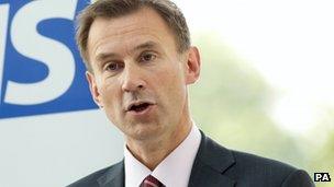 Health Secretary Jeremy Hunt