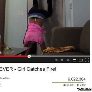 Screengrab of YouTube twerk video