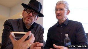 Elvis Costello and Tim Cook