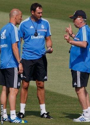 Zinedine Zidane, Paul Clement and Carlo Ancelotti