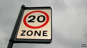 20mph sign