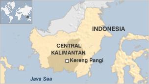 Kereng Pangi - map of Kalimantan