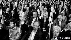 delegates at Lib Dem conference