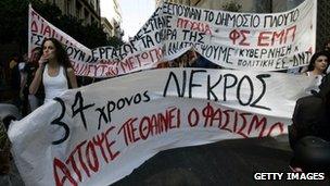 Athens protesters