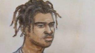 Court sketch of Abdul Hakim