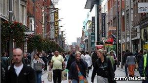 Shoppers in Dublin