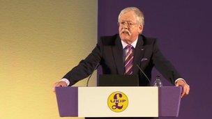 Roger Helmer addressing the UKIP conference