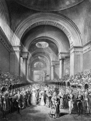 Queen Victoria at state opening.