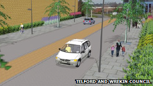 Artists impression of Telford's box road