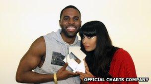 Jason Derulo and charts host Jameela Jamil