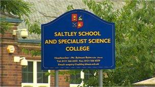 Saltley School sign