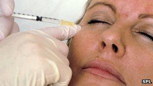 Lady having Botox